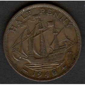 GREAT BRITAIN 1/2 Penny 1940
