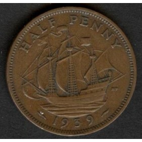 GREAT BRITAIN 1/2 Penny 1939