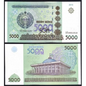 UZBEKISTAN 5000 Sum 2013