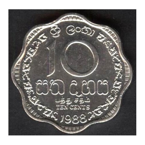 SRI LANKA 10 Cents 1988