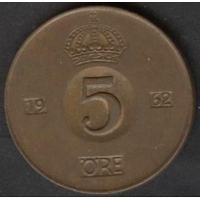 SWEDEN 5 Ore 1962