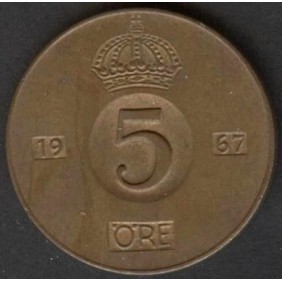 SWEDEN 5 Ore 1967
