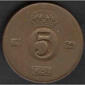 SWEDEN 5 Ore 1964