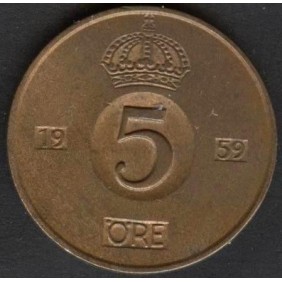 SWEDEN 5 Ore 1959