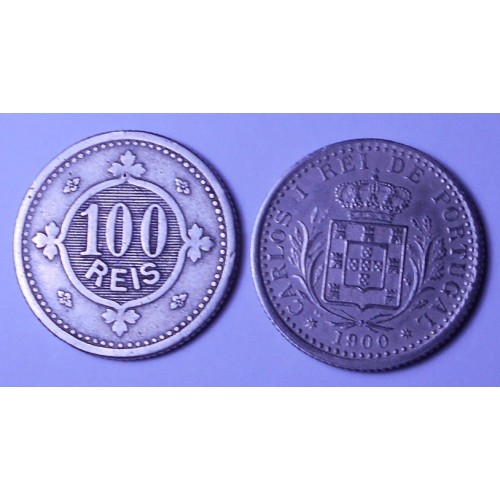 PORTUGAL 100 Reis 1900