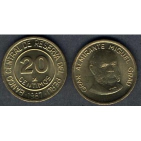 PERU 20 Centimos 1987...