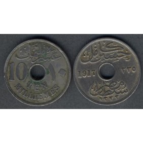 EGYPT 10 Milliemes 1917 H