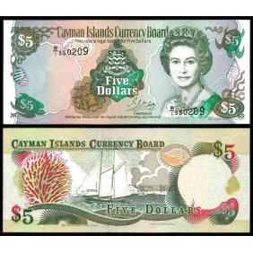 CAYMAN ISLANDS 5 Dollars 1996