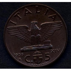 5 Centesimi Impero 1936 FDC