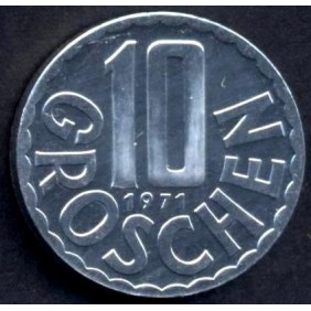 AUSTRIA 10 Groschen 1971 Proof