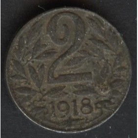 AUSTRIA 2 Heller 1918