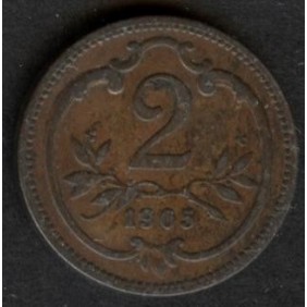 AUSTRIA 2 Heller 1905