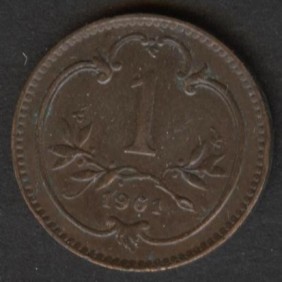 AUSTRIA 1 Heller 1901