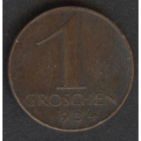 AUSTRIA 1 Groschen 1934