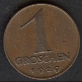 AUSTRIA 1 Groschen 1929