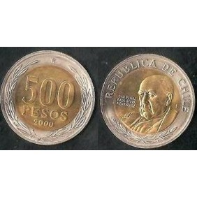 CHILE 500 Pesos 2000...