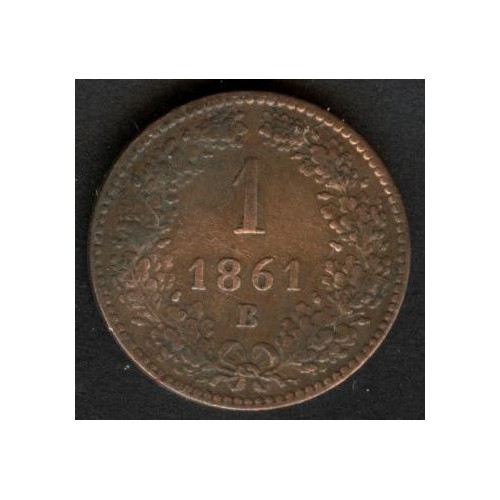 AUSTRIA 1 Kreuzer 1861 B