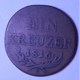 AUSTRIA 1 Kreuzer 1816 S