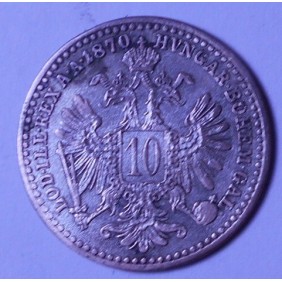 AUSTRIA 10 Kreuzer 1870 AG