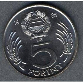 HUNGARY 5 Forint 1988