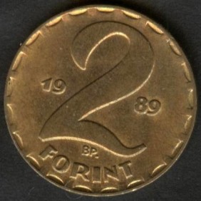 HUNGARY 2 Forint 1989