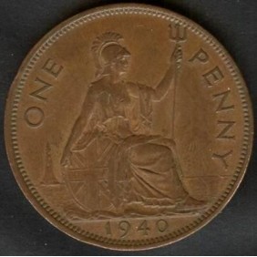 GREAT BRITAIN 1 Penny 1940