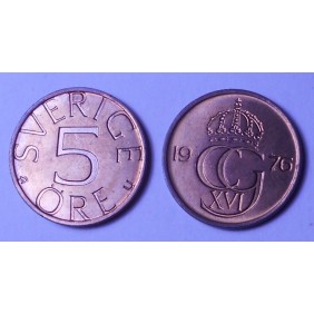 SWEDEN 5 Ore 1976