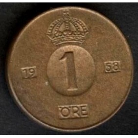 SWEDEN 1 Ore 1958