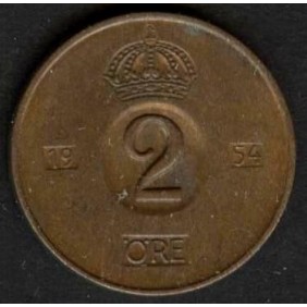 SWEDEN 2 Ore 1954