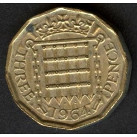 GREAT BRITAIN 3 Pence 1964