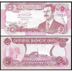 IRAQ 5 Dinars 1992