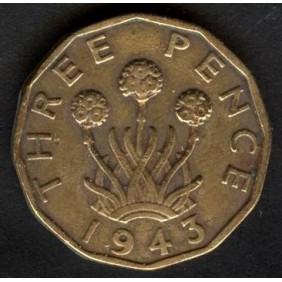 GREAT BRITAIN 3 Pence 1943