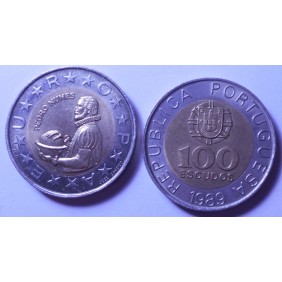 PORTUGAL 100 Escudos 1989...