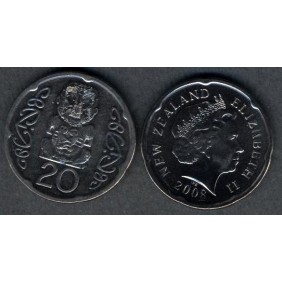 NEW ZEALAND 20 Cents 2008