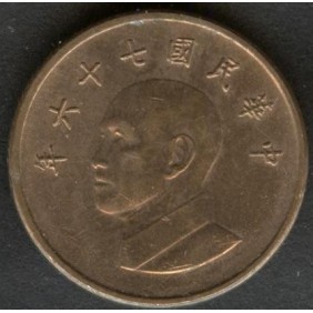 TAIWAN 1 Yuan 1987