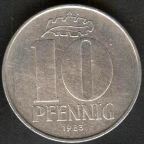 DDR 10 Pfennig 1983