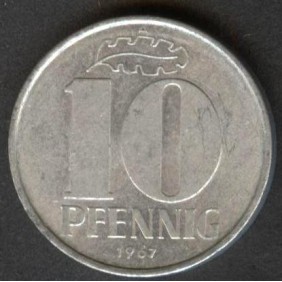 DDR 10 Pfennig 1967