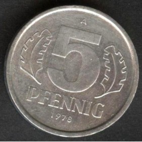 DDR 5 Pfennig 1978