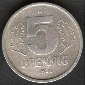 DDR 5 Pfennig 1980
