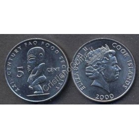 COOK ISLANDS 5 Cents 2000 FAO