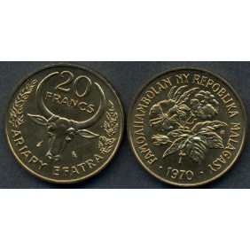 MADAGASCAR 20 Francs 1970 FAO