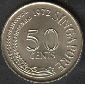 SINGAPORE 50 Cents 1972