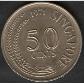 SINGAPORE 50 Cents 1971