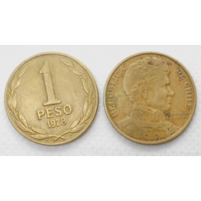 CHILE 1 Peso 1978 Bernardo...