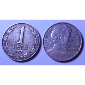 CHILE 1 Peso 1976 Bernardo...