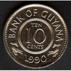 GUYANA 10 Cents 1990