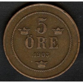 SWEDEN 5 Ore 1903