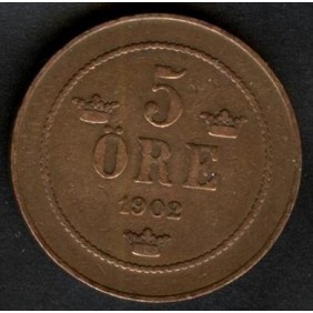 SWEDEN 5 Ore 1902