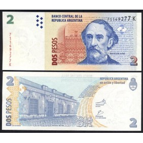 ARGENTINA 2 Pesos 2002 Serie K