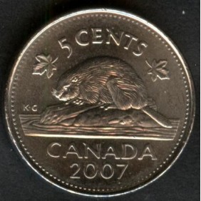 CANADA 5 Cents 2007